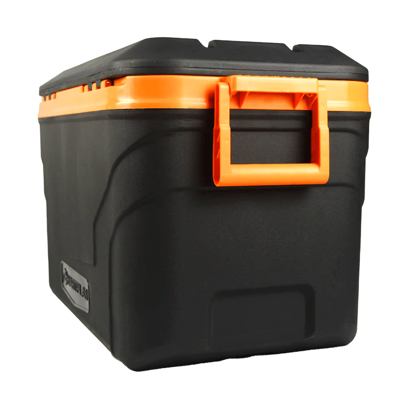 Hielera Everest Negro - Naranja 80 latas
