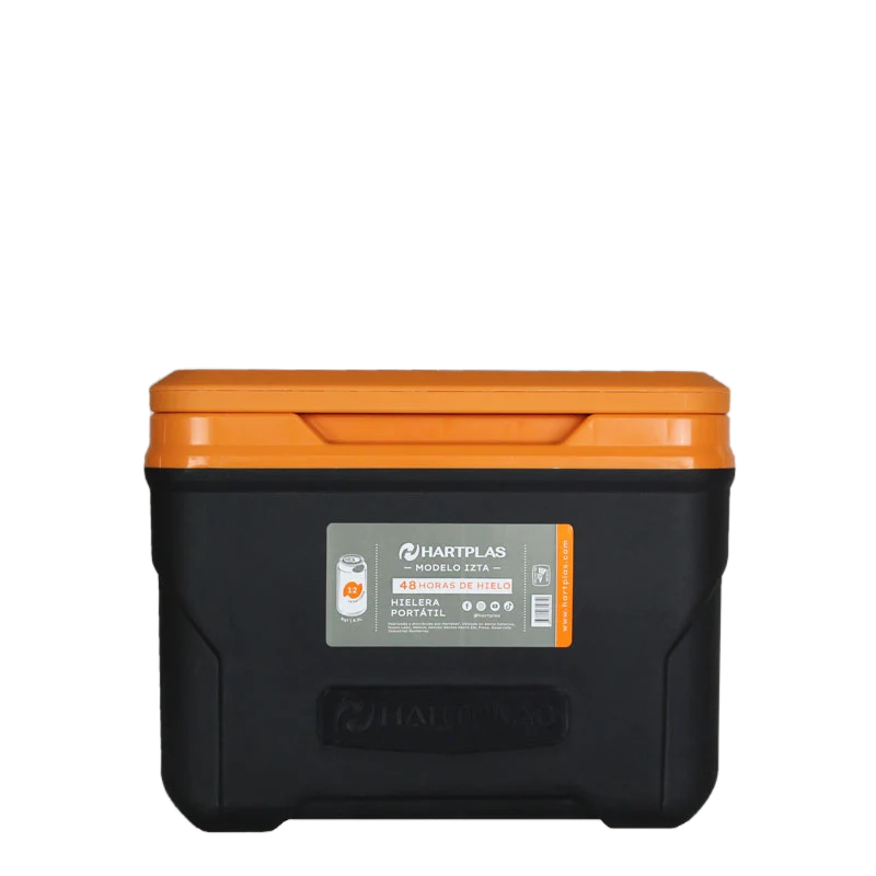 Hielera Izta Negro - Naranja 12 latas