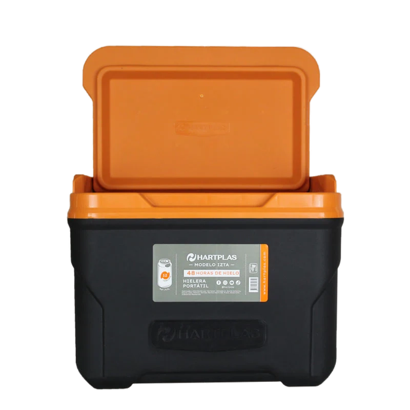 Hielera Izta Negro - Naranja 12 latas