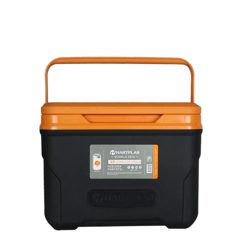Hielera Izta Negro - Naranja 12 latas