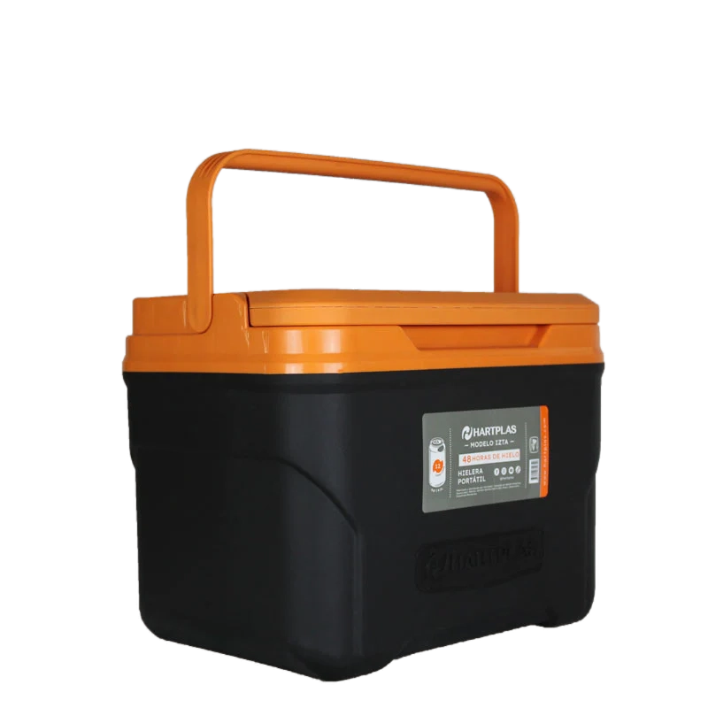 Hielera Izta Negro - Naranja 12 latas