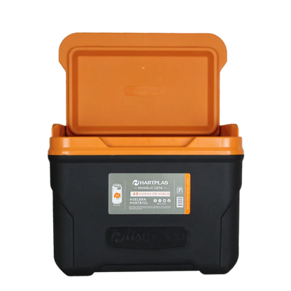 Hielera Izta Negro - Naranja 12 latas