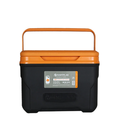 Hielera Izta Negro - Naranja 12 latas
