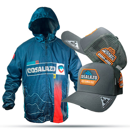 Combo Rompevientos + Gorra Cosalazo ATV Gris